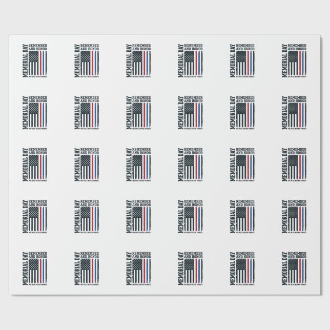 Minnesdagen Kom ihåg Och Hedra Tribute Vector Des Presentpapper (Platt)
