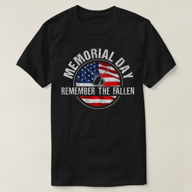 Minnesdagen minns Fallens veteranska militärdag T Shirt (Design framsida)