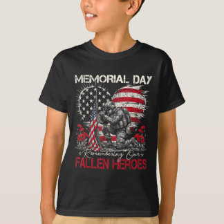 Minnesdagen Minns Fallna Hjältar Flagga T Shirt