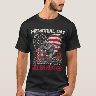 Minnesdagen Minns Fallna Hjältar Flagga T Shirt