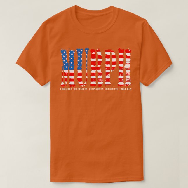 Minnesdagen Murph Workout Challenge Disted US T Shirt (Design framsida)