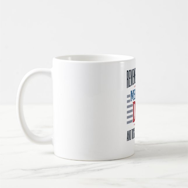 Minnesdagen Pappa Hyllning Patriotisk Kaffemugg (Vänster)