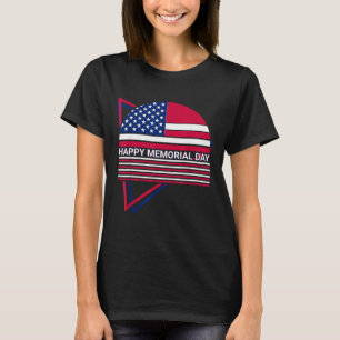 Minnesdagen USA Flagga Patriotisk Glad minnesdag T Shirt