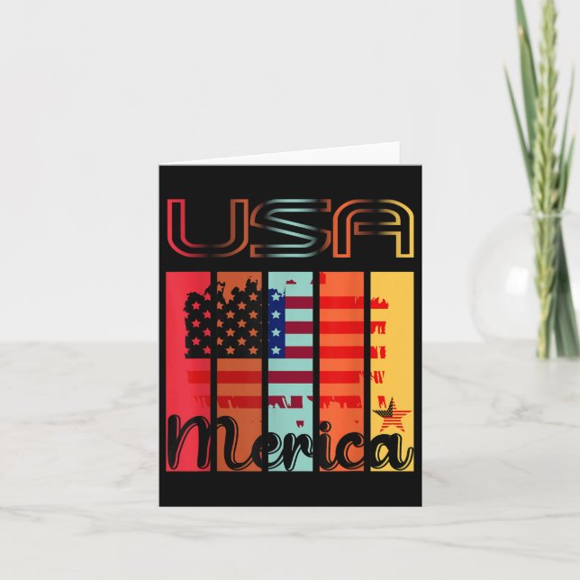Minnesdagen Usa Merica Flagga  Kort (Framsida)