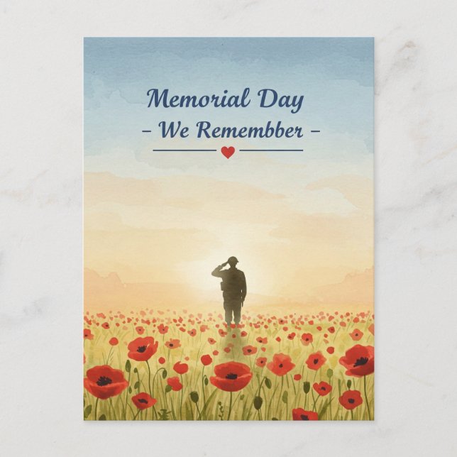 "Minnesdagen - Vi minns." Vykort (Framsida)