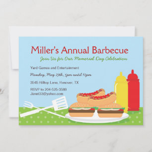 Minnesdags Grillfest Inbjudan