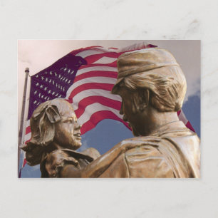Minnesdags Hemkomststaty Amerikansk flagga, ZSSG Vykort