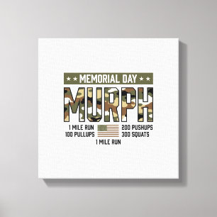 Minnesdags Murph-Workout Vintage Vector-skjorta (2 Canvastryck