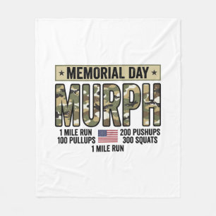 Minnesdags Murph-Workout Vintage Vector Tröja_1 Fleecefilt