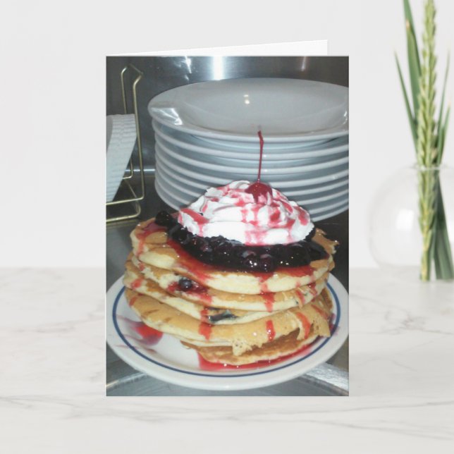 "Minnesdags-pannkakor" Tack-kort Kort (Framsida)