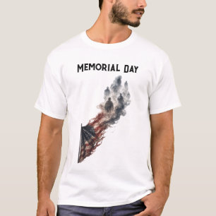 Minnesdags Tribute Amerikansk Flagga Design T Shirt