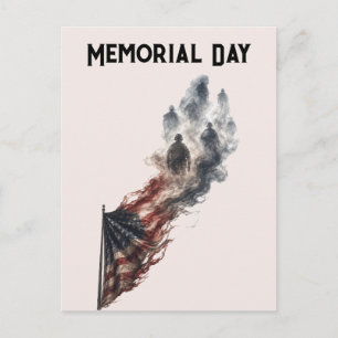 Minnesdags Tribute Amerikansk Flagga Design Vykort