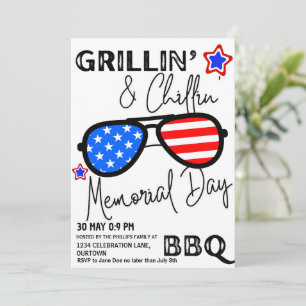 Minnesdagsglasögon Bakgårdsgrill Inbjudningar