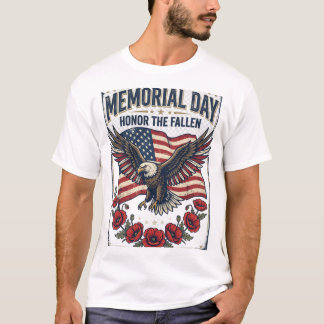 Minnesdagsörnflagga Vallmo Grafik T Shirt