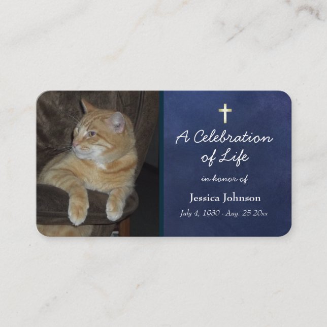 Minnesdiskkort med ett fotoalternativ visitkort (Framsida)