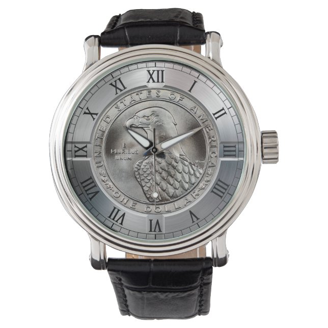 Minnesdollar i Silver ~ Armbandsur (Framsida)