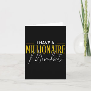 Minneset jag har en Millionaire Mindset Motivation Kort