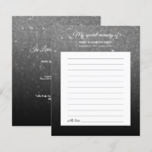 minnesfack för elegant, svart, vit ombre