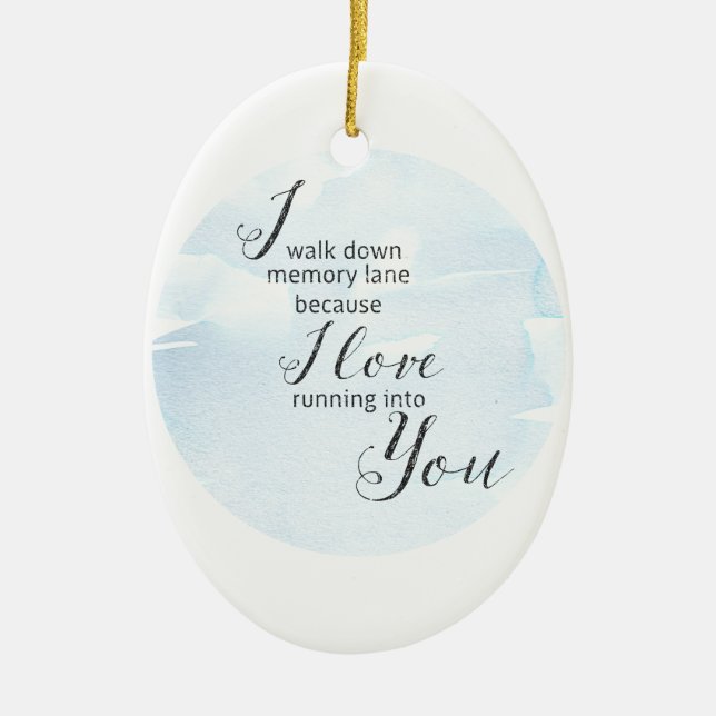 Minnesfält Julgransprydnad Keramik (Framsidan)