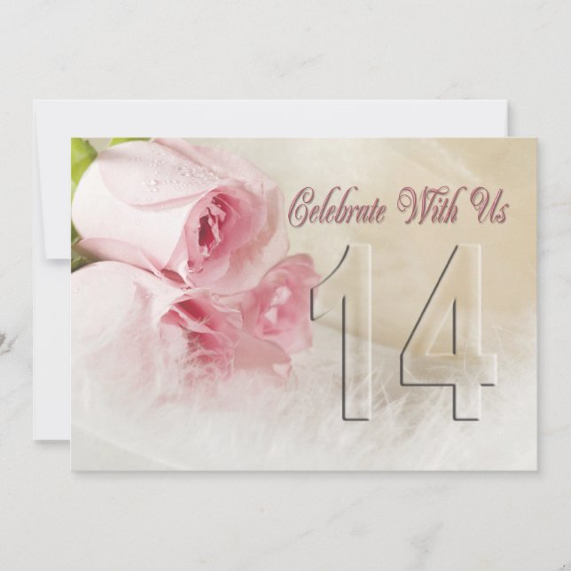 Minnesfest för 14 år inbjudningar (Framsida)