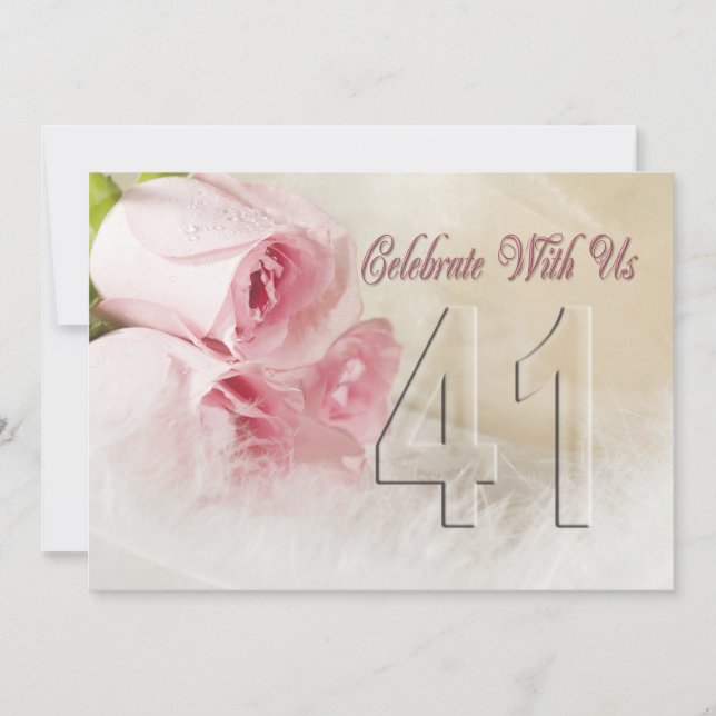 Minnesfestinbjudan för 41 år inbjudningar (Framsida)