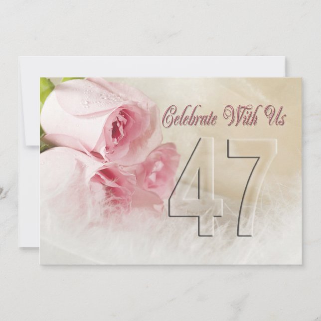 Minnesfestinbjudan för 47 år inbjudningar (Framsida)