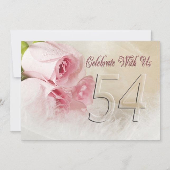 Minnesfestinbjudan för 54 år inbjudningar (Framsida)