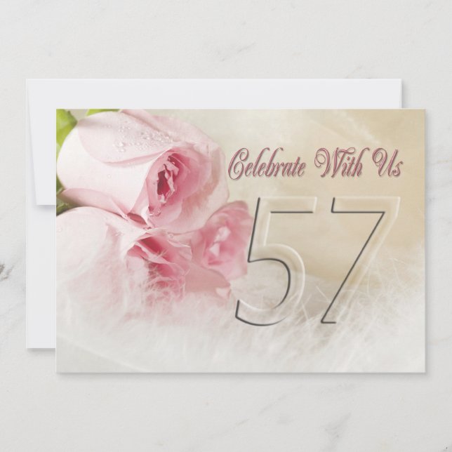 Minnesfestinbjudan för 57 år inbjudningar (Framsida)