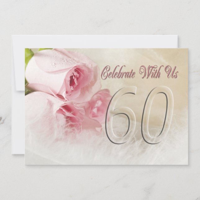 Minnesfestinbjudan i 60 år inbjudningar (Framsida)