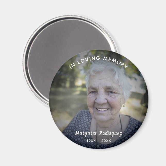 Minnesfirande Av Livet Anpassad Foto Magnet (Front/Back)
