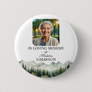 Minnesfirande för berg och träd - en evig souvenir knapp