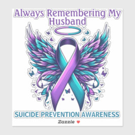 Minnesförebyggande medvetandegörande om självmord klistermärken