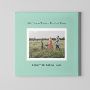Minnesfoto för grönt-familjen canvastryck