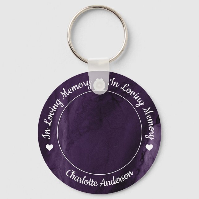 Minnesfoto för Lila Marble Memorial för begravning Nyckelring (Framsida)