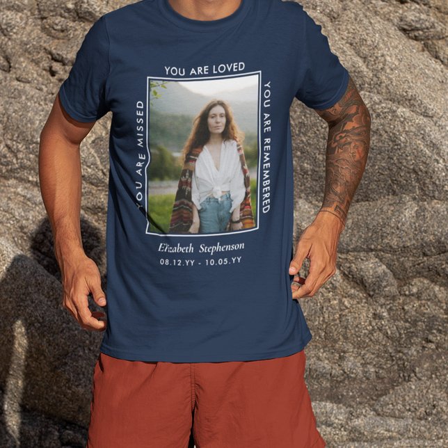 Minnesfoto för missat ihågkommet ihågkommande foto t shirt (Skapare uppladdad)