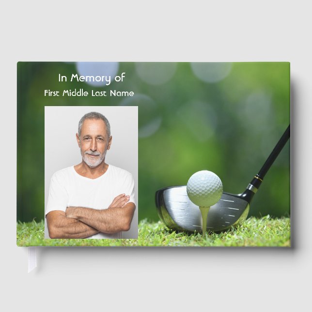 Minnesfoto Golfare Golfbana Golf Gästböcker (Framsida)