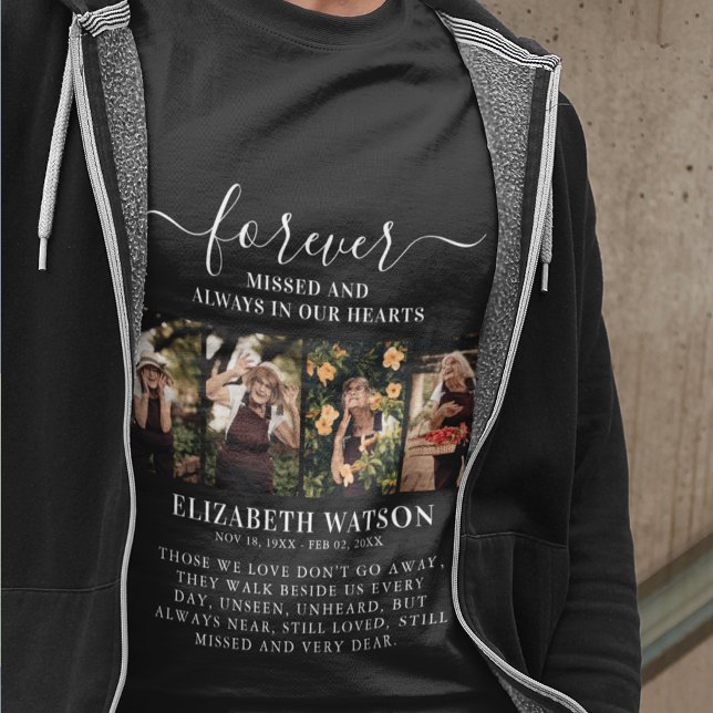 Minnesfotokollage | Tidigare i våra hjärtan T Shirt (Skapare uppladdad)