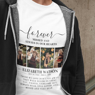 Minnesfotokollage Tidigare i våra hjärtan T Shirt