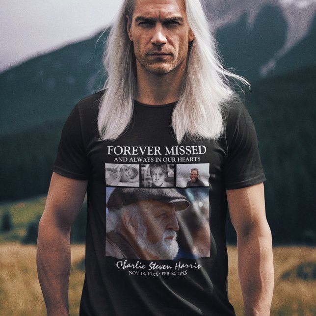 Minnesfotokollage | Tidigare i våra hjärtan T Shirt (Skapare uppladdad)