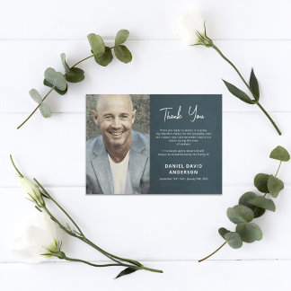 Minnesfotominimalistisk Grått-sympati Tack Kort