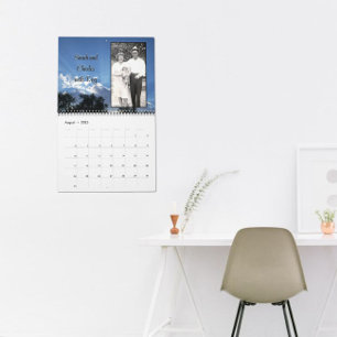 Minnesfoton på Träd fotobakgrund Kalender