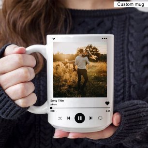 Minnesfotot för albumskydd i Namn och modern kaffe Mugg