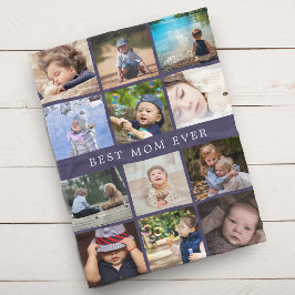Minnesgåva Bästa mamma någonsin Foto Collage Mors Fleecefilt
