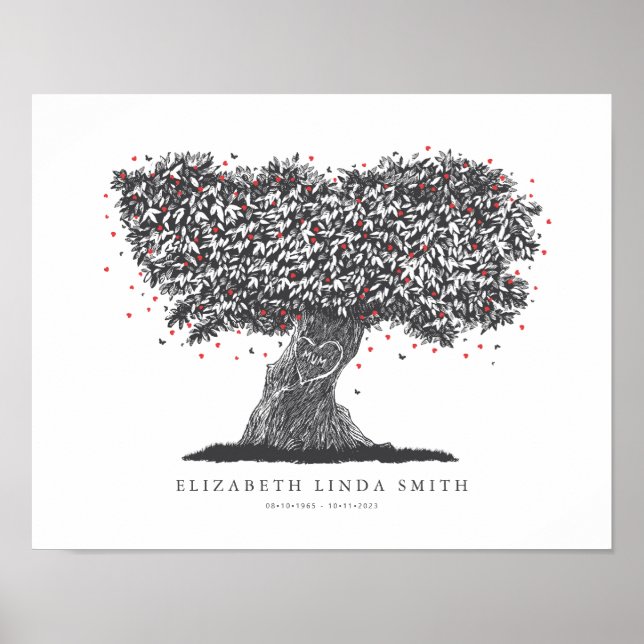 Minnesgåva för förlusten av Mamma, Livets Träd Poster (Framsidan)