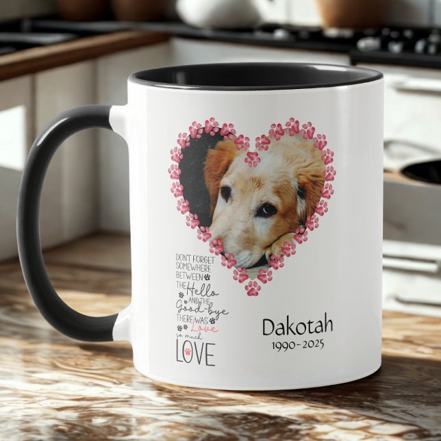Minnesgåva för Hund Förlorad Husdjur Sympati Mugg (Pet rememberance photo coffee mug)