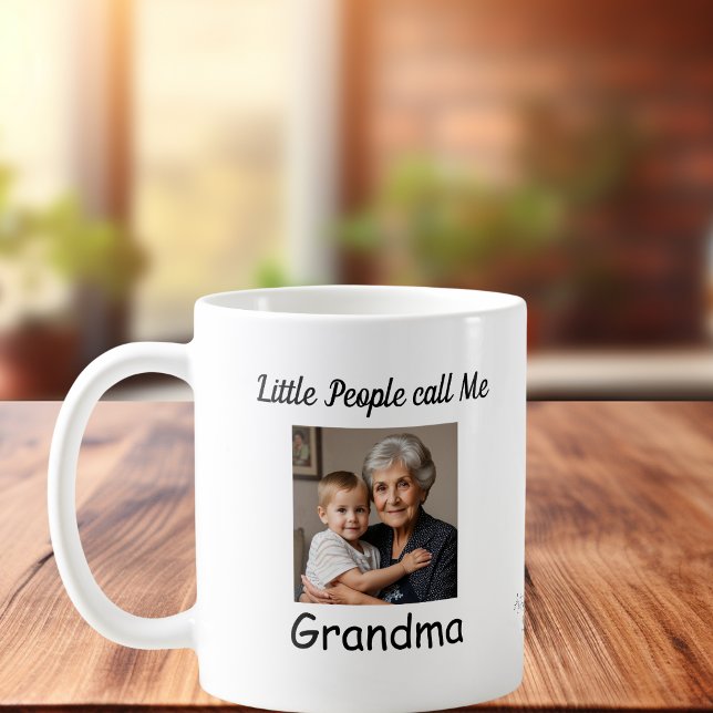 MINNESGÅVA Foto MORMOR PERSONALISERA Mugg (Simple but elegant design to celebrate Grandma, Personalize add your photos and words)
