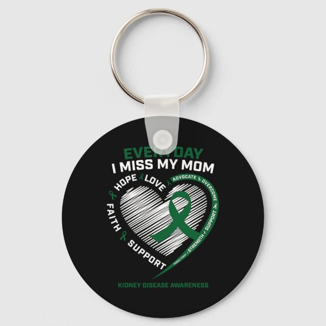 Minnesgåvor av min Mamma Kidney Disease Awareness Nyckelring (Framsida)