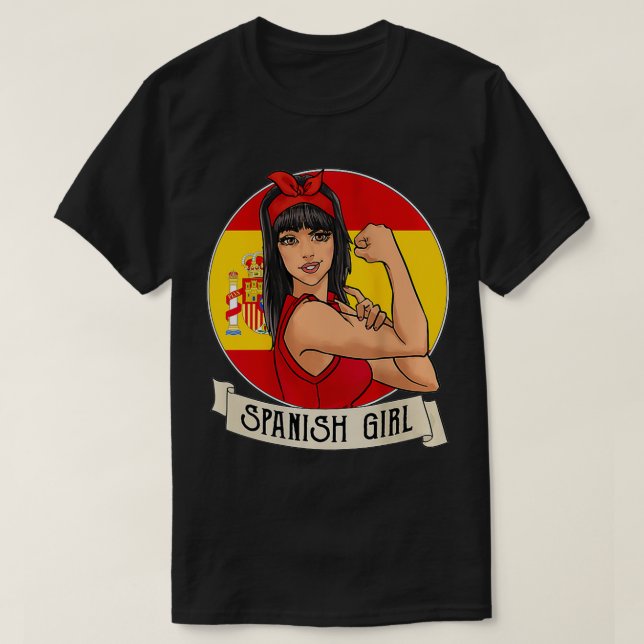 Minnesgåvor för spanska flickor, Espana T Shirt (Design framsida)