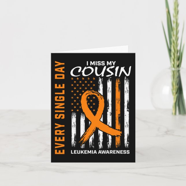 Minnesgåvor till älskad kusin med leukemi kort (Framsida)