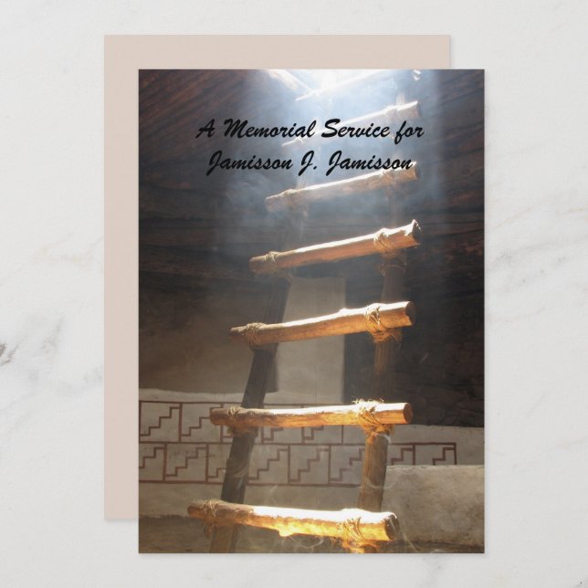 Minnesgudstjänst, Kiva Ladder, Colorado Inbjudningar (Fram/baksida)